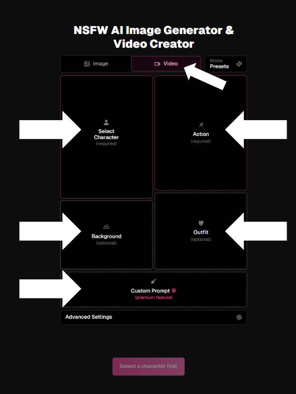 Step 1 Switch to Video Mode