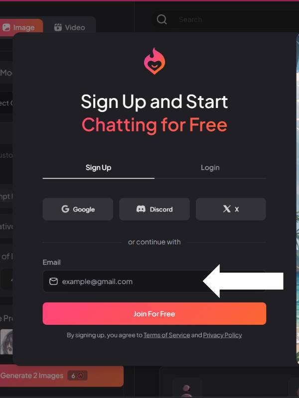 Step 3 Sign Up or Log In
